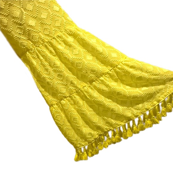 Alice + Olivia Alexandria Long Sleeve Tassel Trim Maxi Dress - Picture 6 of 6